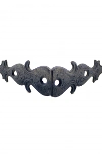 Antika Tarz Dekoratif Pirinç Kelebek Gönye - Yan, 105x105 mm, Oksit