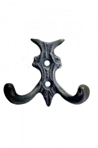 Antika Tarz Dekoratif Pirinç Koç Çiftli Askı - 50x55mm, Oksit