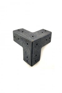 Antika Tarz Dekoratif Pirinç Köşe Gönye - 68x68 mm, Oksit