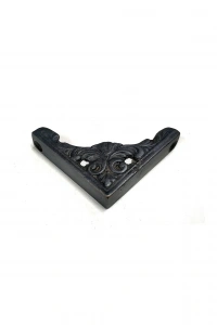 Antika Tarz Dekoratif Pirinç Köşe Süsü - 58x58 mm, Oksit