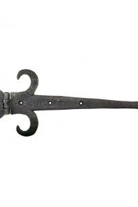 Antika Tarz Dekoratif Pirinç Kuyruklu Çanak Menteşe - 137x390 mm, Oksit