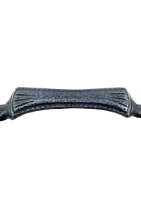 Antika Tarz Dekoratif Pirinç Lale Mobilya Kulbu - 27x115 mm, Oksit