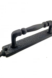 Antika Tarz Dekoratif Pirinç Misket Çekme Kapı Kolu - 223x33 mm, Oksit