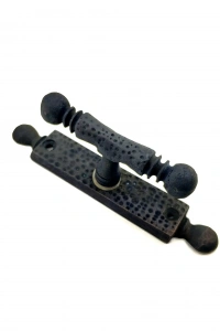 Antika Tarz Dekoratif Pirinç Misket Pencere Kolu - 165x32 mm, Oksit