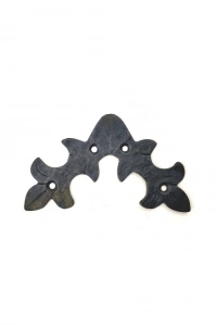 Antika Tarz Dekoratif Pirinç Yaprak Gönye - 100x110 mm, Oksit