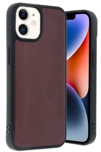 Apple iPhone 11 Kılıf Aras Deri Kapak - Bordo