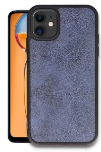 Apple iPhone 11 Kılıf Aras Deri Kapak - Lacivert