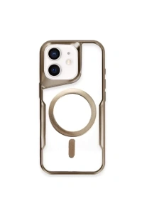 Apple iPhone 11 Kılıf Boyi Magsafe Silikon Kapak - Çöl Titanyum