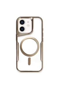 Apple iPhone 11 Kılıf Boyi Magsafe Silikon Kapak - Çöl Titanyum