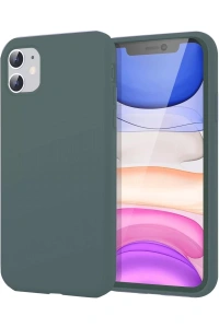 Apple iPhone 11 Kılıf First Silikon - Koyu Yeşil