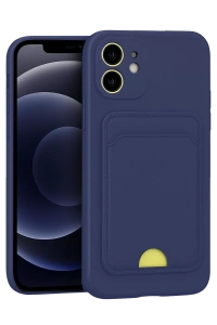 Apple iPhone 11 Kılıf Kelvin Kartvizitli Silikon - Lacivert
