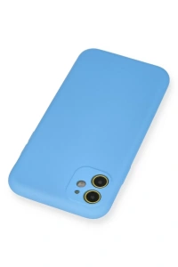 Apple iPhone 11 Kılıf Nano içi Kadife Silikon - Mavi