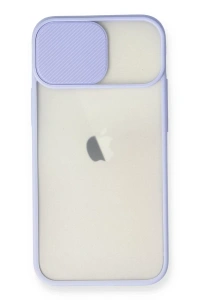 Apple iPhone 11 Kılıf Palm Buzlu Kamera Sürgülü Silikon - Lila