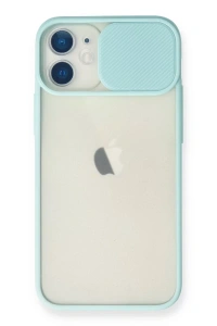 Apple iPhone 11 Kılıf Palm Buzlu Kamera Sürgülü Silikon - Turkuaz