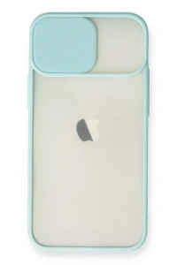 Apple iPhone 11 Kılıf Palm Buzlu Kamera Sürgülü Silikon - Turkuaz