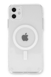 Apple iPhone 11 Kılıf Pc Real Magsafe Kapak - Şeffaf