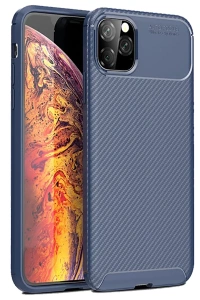 Apple iPhone 11 Pro Kılıf Auto Focus Karbon Kapak - Lacivert