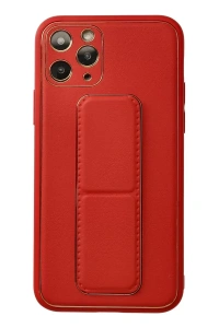 Apple iPhone 11 Pro Kılıf Coco Deri Standlı Kapak - Kırmızı