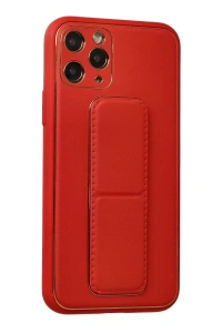 Apple iPhone 11 Pro Kılıf Coco Deri Standlı Kapak - Kırmızı