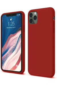 Apple iPhone 11 Pro Kılıf First Silikon - Bordo