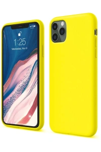 Apple iPhone 11 Pro Kılıf First Silikon - Sarı
