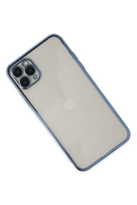 Apple iPhone 11 Pro Kılıf Lensli Silikon - Açık Mavi