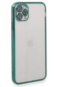 Apple iPhone 11 Pro Kılıf Lensli Silikon - Yeşil
