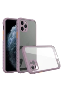 Apple iPhone 11 Pro Kılıf Miami Şeffaf Silikon - Açık Mor