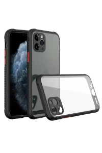 Apple iPhone 11 Pro Kılıf Miami Şeffaf Silikon - Siyah