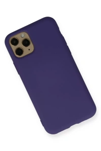 Apple iPhone 11 Pro Kılıf Nano içi Kadife Silikon - Mor