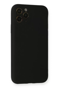 Apple iPhone 11 Pro Kılıf Nano içi Kadife Silikon - Siyah