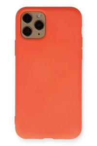Apple iPhone 11 Pro Kılıf Nano içi Kadife Silikon - Turuncu