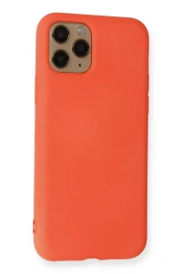 Apple iPhone 11 Pro Kılıf Nano içi Kadife Silikon - Turuncu