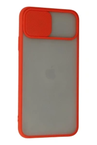 Apple iPhone 11 Pro Kılıf Palm Buzlu Kamera Sürgülü Silikon - Kırmızı