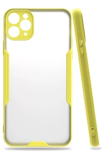 Apple iPhone 11 Pro Kılıf Platin Silikon - Sarı
