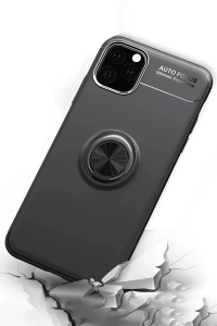 Apple iPhone 11 Pro Kılıf Range Yüzüklü Silikon - Kırmızı