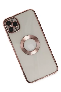 Apple iPhone 11 Pro Kılıf Slot Silikon - Rose Gold