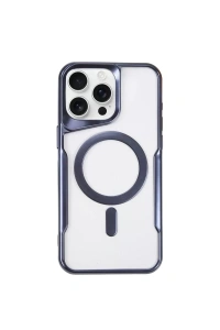 Apple iPhone 11 Pro Max Kılıf Boyi Magsafe Silikon Kapak - Lacivert