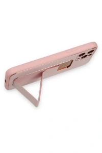 Apple iPhone 11 Pro Max Kılıf Coco Deri Standlı Kapak - Pembe
