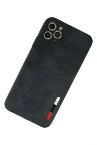 Apple iPhone 11 Pro Max Kılıf Loop Deri Silikon - Lacivert