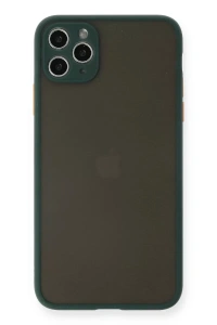 Apple iPhone 11 Pro Max Kılıf Montreal Silikon Kapak - Yeşil