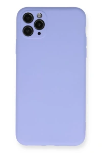 Apple iPhone 11 Pro Max Kılıf Nano içi Kadife Silikon - Lila
