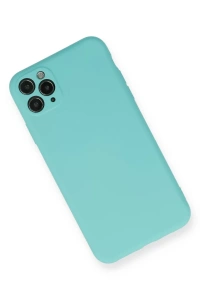 Apple iPhone 11 Pro Max Kılıf Nano içi Kadife Silikon - Turkuaz