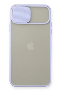 Apple iPhone 11 Pro Max Kılıf Palm Buzlu Kamera Sürgülü Silikon - Lila