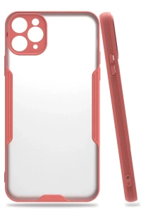 Apple iPhone 11 Pro Max Kılıf Platin Silikon - Pembe
