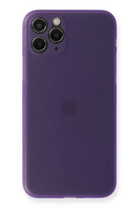 Apple iPhone 11 Pro Max Kılıf PP Ultra İnce Kapak - Mor