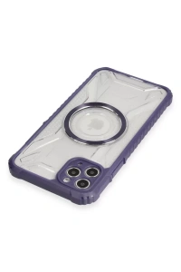 Apple iPhone 11 Pro Max Kılıf Prag Magneticsafe Kapak - Derin Mor