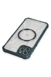 Apple iPhone 11 Pro Max Kılıf Prag Magneticsafe Kapak - Koyu Yeşil