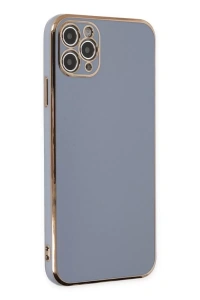 Apple iPhone 11 Pro Max Kılıf Volet Silikon - Mavi