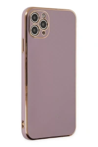 Apple iPhone 11 Pro Max Kılıf Volet Silikon - Mor